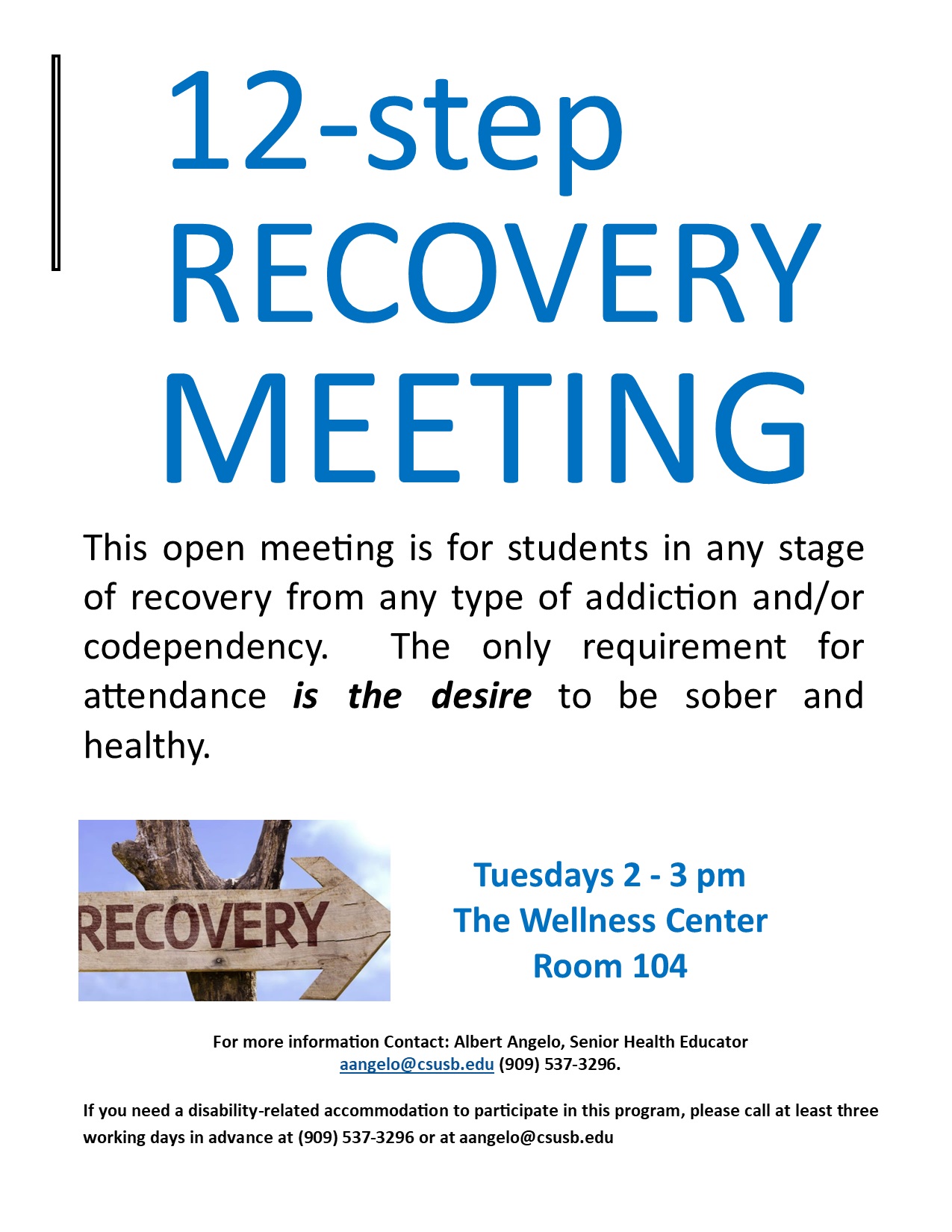 12-Step Recovery Meeting | CSUSB